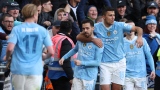 Manchester City célèbre un but de Bernardo Silva