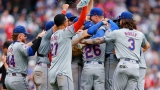 Les joueurs des Mets de New York célèbrent