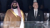 Mohammed ben Salmane et Gianni Infantino