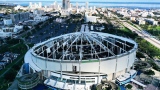 Le Tropicana Field après l'ouragan Milton