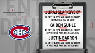 Slafkovsky de retour, mais sans Caufield et Suzuki