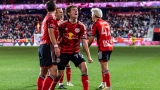 Les Red Bulls célèbrent un but de Dante Vanzeir