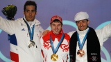 Martin Fourcade, Evgeny Ustyugov et Pavol Hurajt