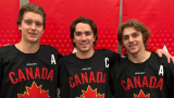 Calum Ritchie, Brayden Yager et Tanner Molendyk