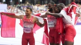 Andre De Grasse, Brendon Rodney, Aaron Brown et Jerome Blake