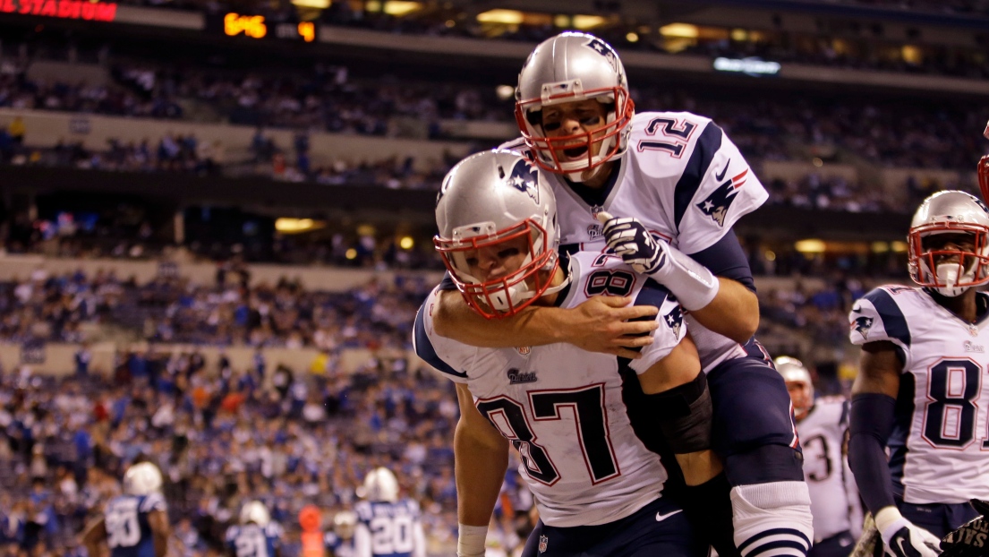 Tom Brady et Rob Gronkowski