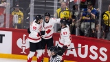 Tyson Foerster, Macklin Celebrini et Sidney Crosby
