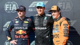 Max Verstappen, George Russell et Oscar Piastri