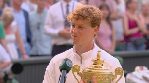 Jannik Sinner tout sourire pour son premier titre à Wimbledon!