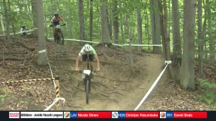 Les cyclistes affrontent le parcours olympique en vélo de montagne
