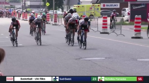 Résumé plein son : le sprint en cyclisme sur route chez les femmes