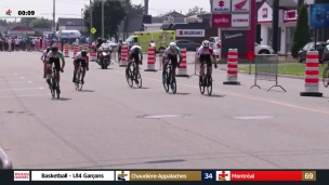 Résumé plein son : le sprint en cyclisme sur route chez les hommes