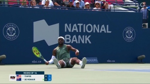 Tiafoe chute devant de Minaur