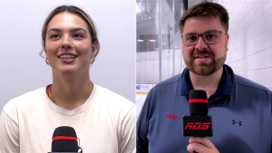 Ève Gascon devant le filet du Canada aux Olympiques?