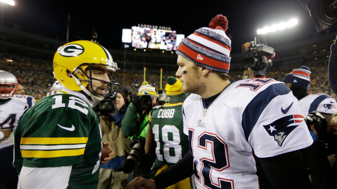 Aaron Rodgers et Tom Brady