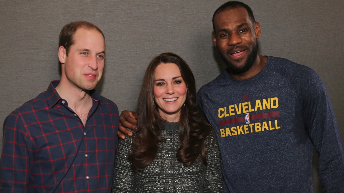 LeBron James avec le couple royal