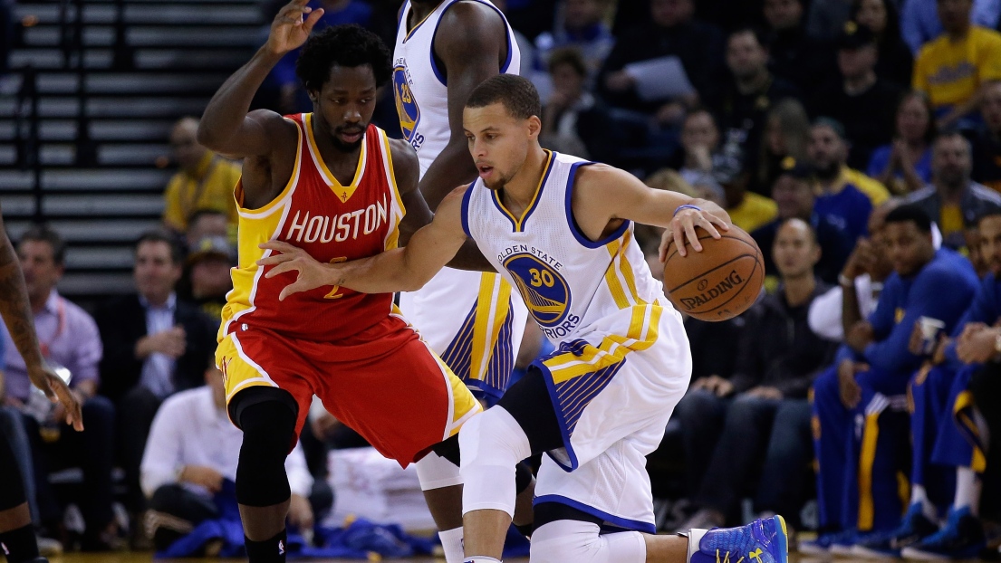 Patrick Beverley et Stephen Curry