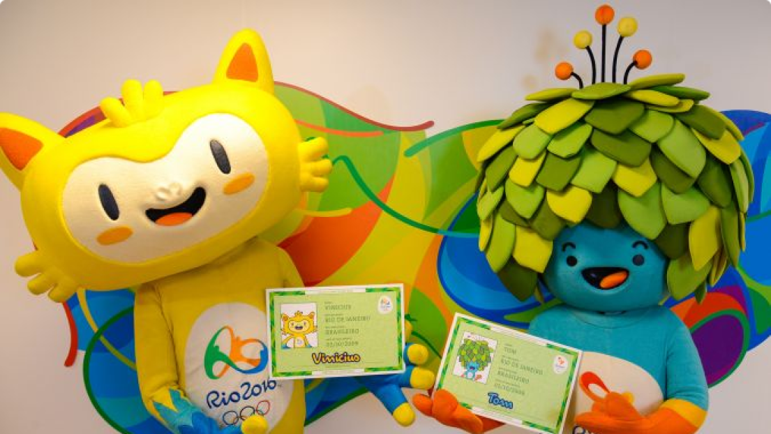 Vinicius et Tom, mascottes des Jeux olympiques et paralympiques de Rio 2016