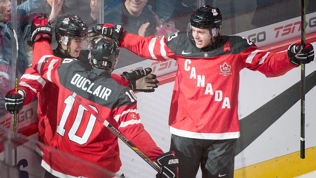 Robby Fabbri, Anthony Duclair et Sam Reinhart 