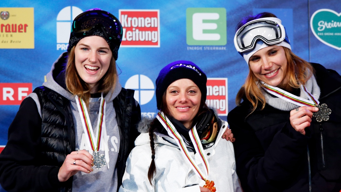 Cassie Sharpe, Virginie Faivre et Mirjam Jaeger