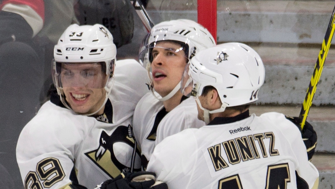 David Perron, Sidney Crosby et Chris Kunitz