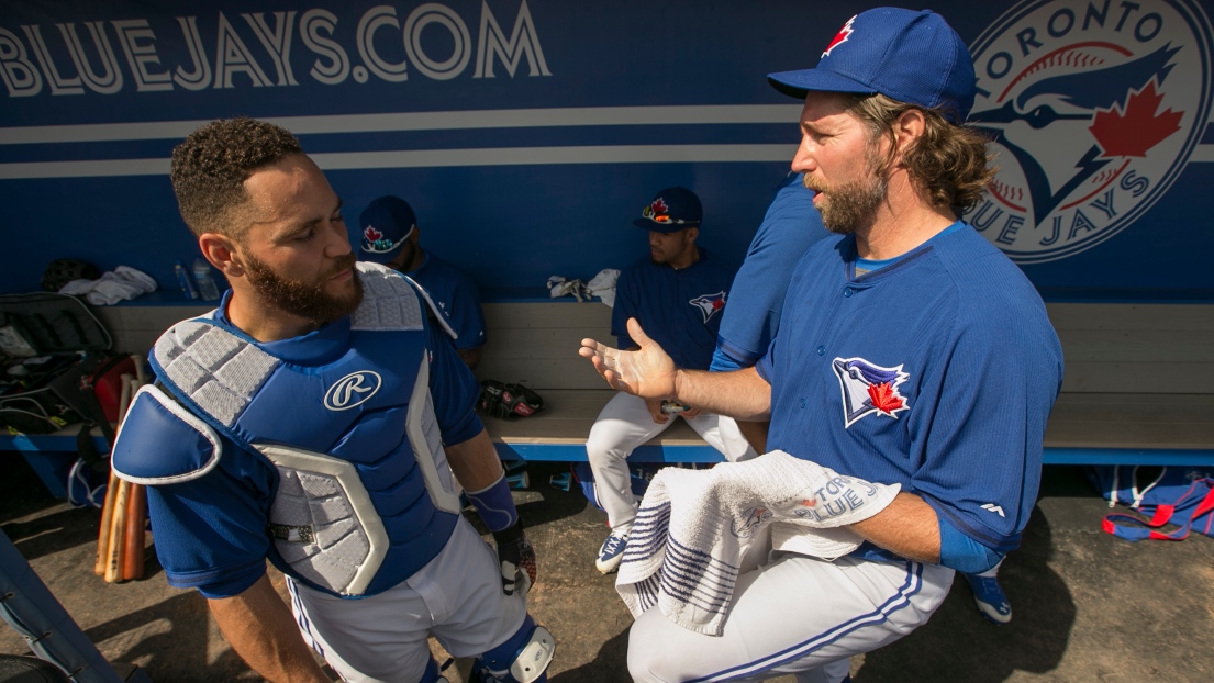 Russell Martin et RA Dickey 
