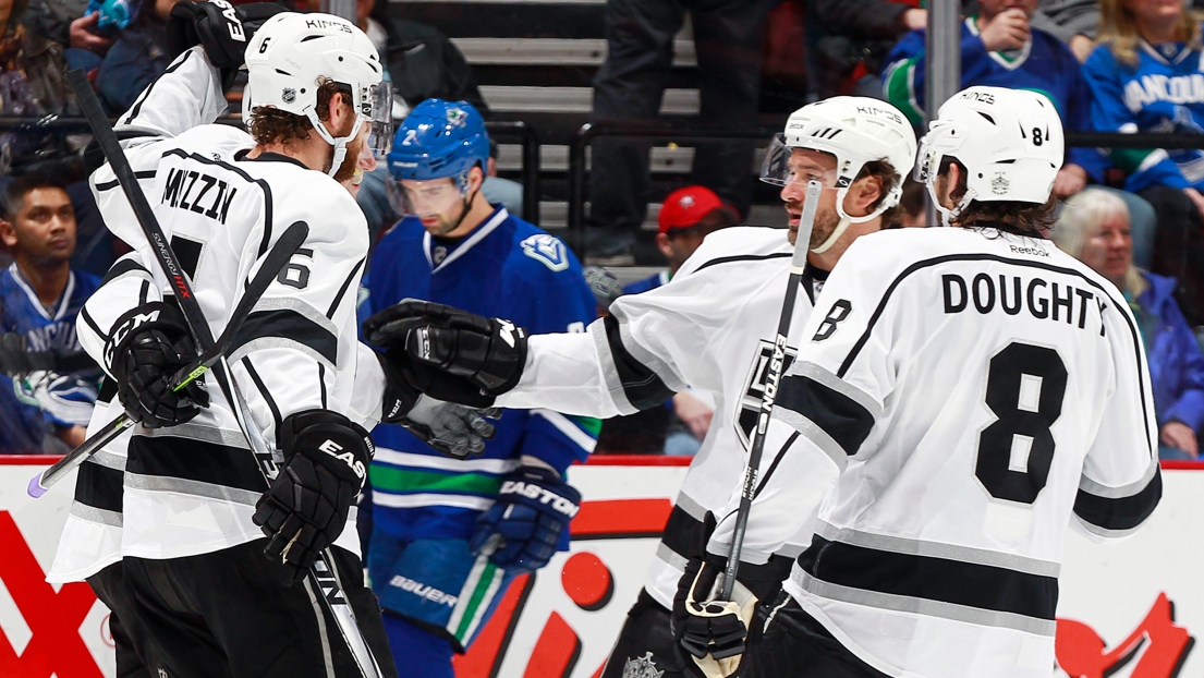 Jake Muzzin, Drew Doughty et Justin Williams