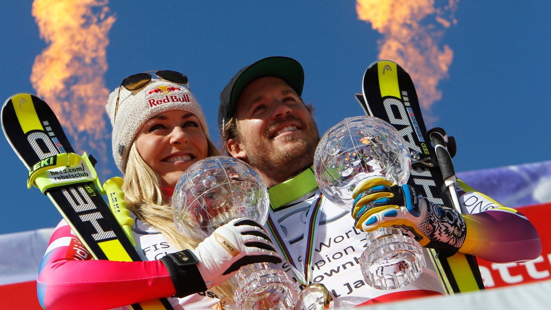 Lindsey Vonn et Kjetil Jansrud