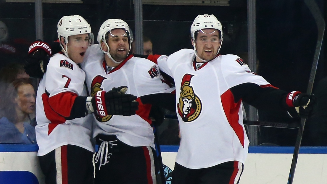 Kyle Turris, Clarke MacArthur et Mark Stone