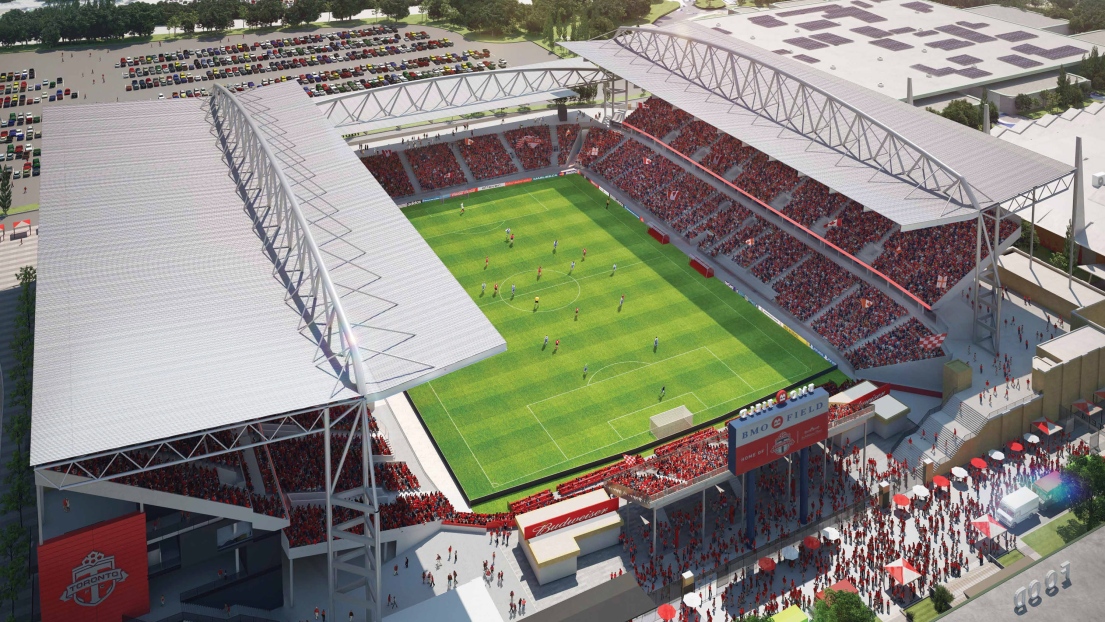 Les plans du BMO FIeld après les rénovations.