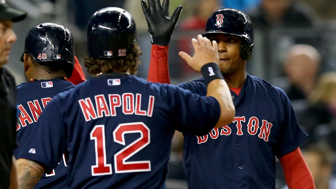 Xander Bogaerts et Mike Napoli