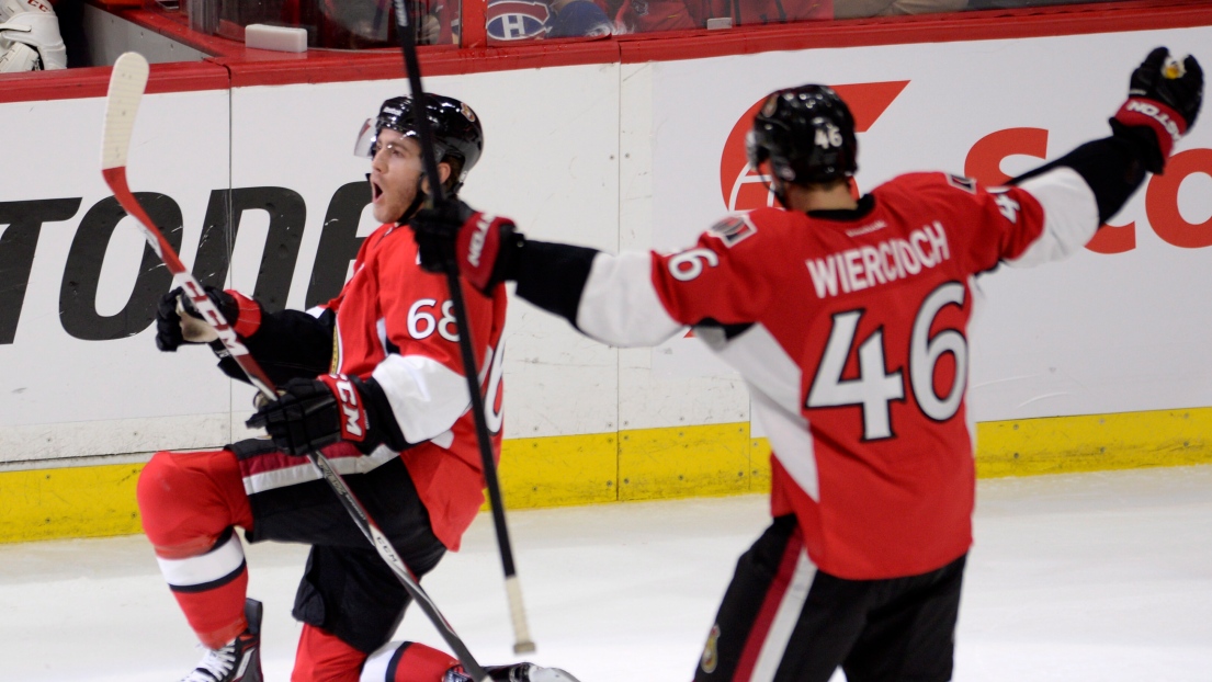 Mike Hoffman et Patrick Wiercioch