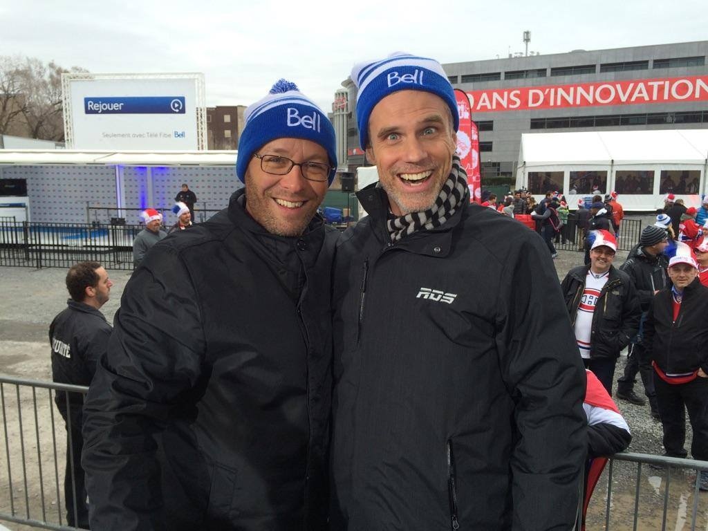Parce que le froid ne nous fait pas peur, nous sommes au fan Jam pour le 5e match de la série Canadiens c. Sénateurs! 24-04-2015 FanJam Canadiens RDS