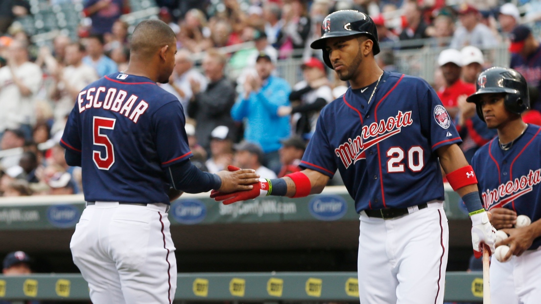 Eddie Rosario et Eduardo Escobar