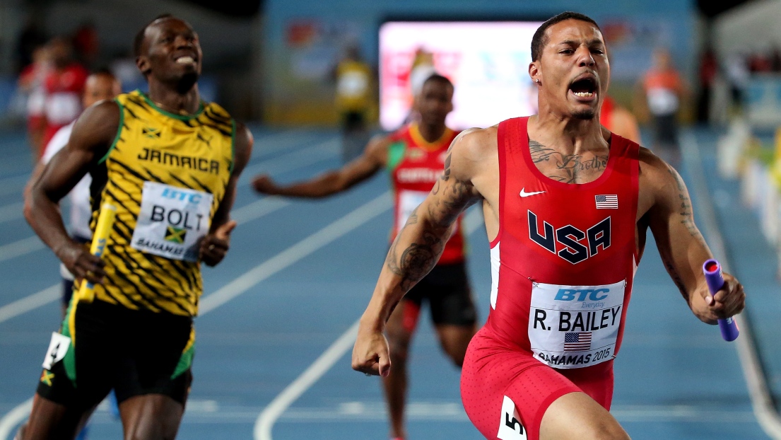 Ryan Bailey et Usain Bolt