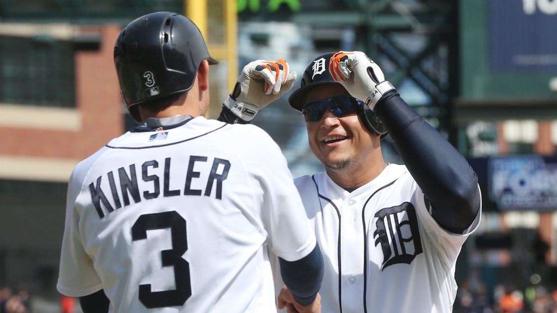 Ian Kinsler et Miguel Cabrera