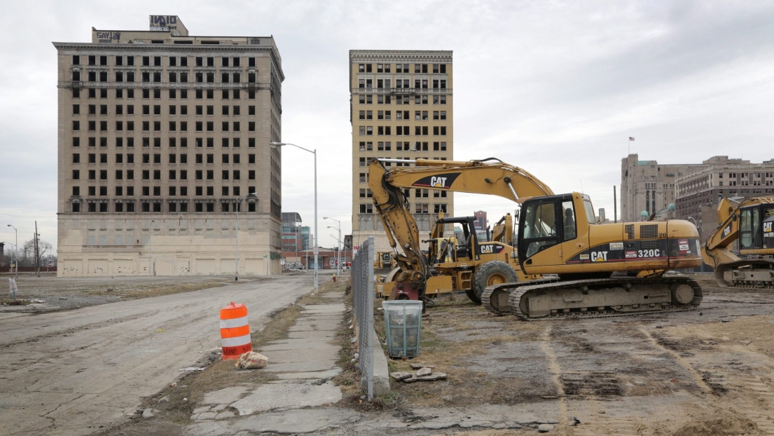 Un hôtel datant de 1924 a été démoli à Detroit, en lien avec le nouvel aréna des Red Wings