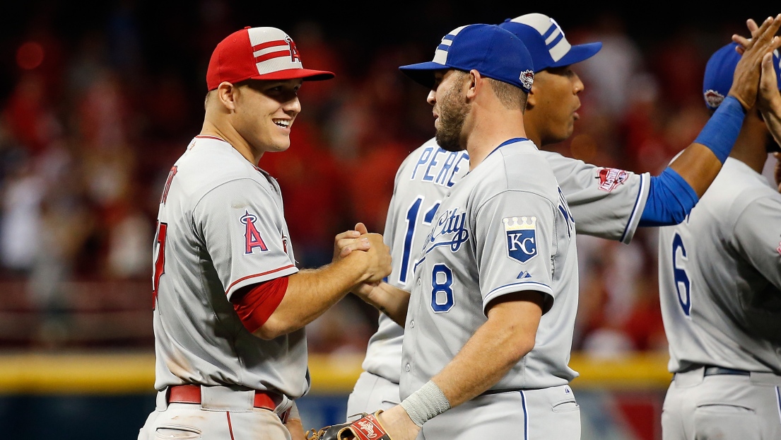 Mike Trout et Mike Moustakas