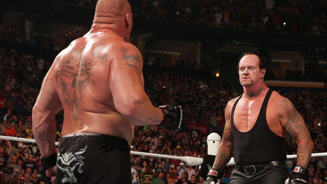 Brock Lesnar et The Undertaker.