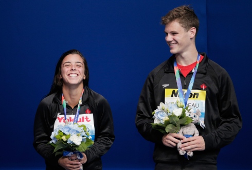 Meaghan Benfeito et Vincent Riendeau