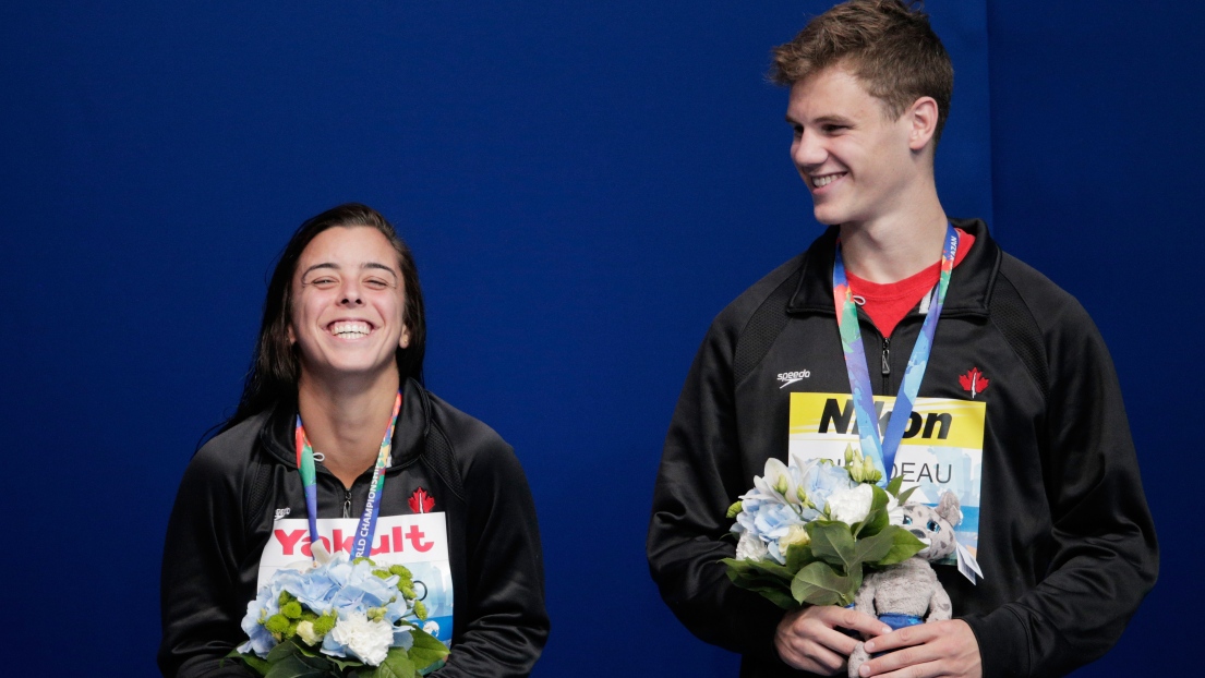 Meaghan Benfeito et Vincent Riendeau