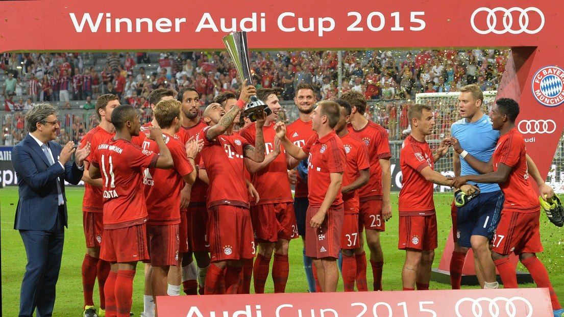 Le Bayern Munich avec la Coupe Audi