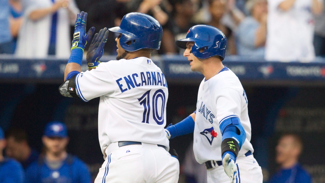 Edwin Encarnacion et Troy Tulowitzki