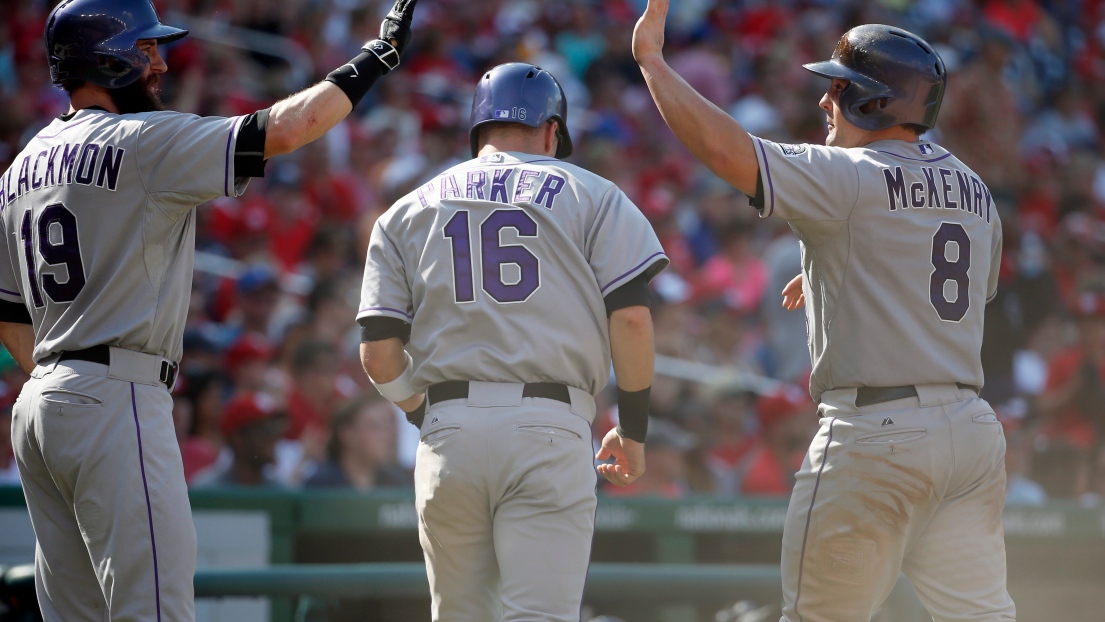 Charlie Blackmon, Kyle Parker et Michael McKenry