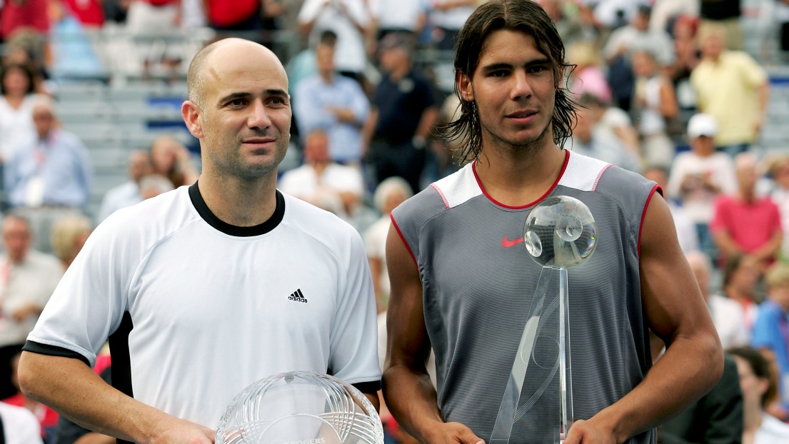 Andre Agassi et Rafael Nadal 
