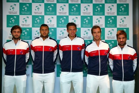 Gilles Simon, Jo Wilfried Tsonga, Nicolas Mahut, Richard Gasquet et Arnaud Clement