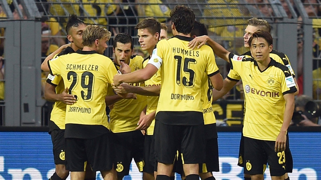 Célébration des joueurs de Dortmund