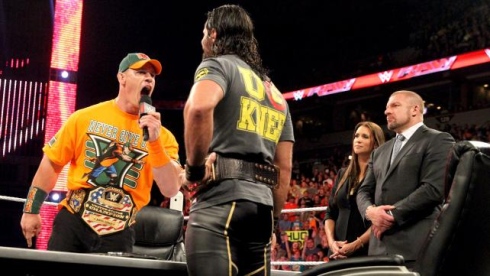 John Cena et Seth Rollins