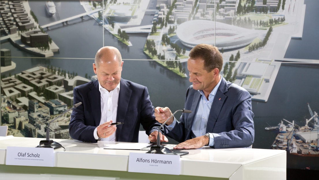 Olaf Scholz et Alfons Hoermann