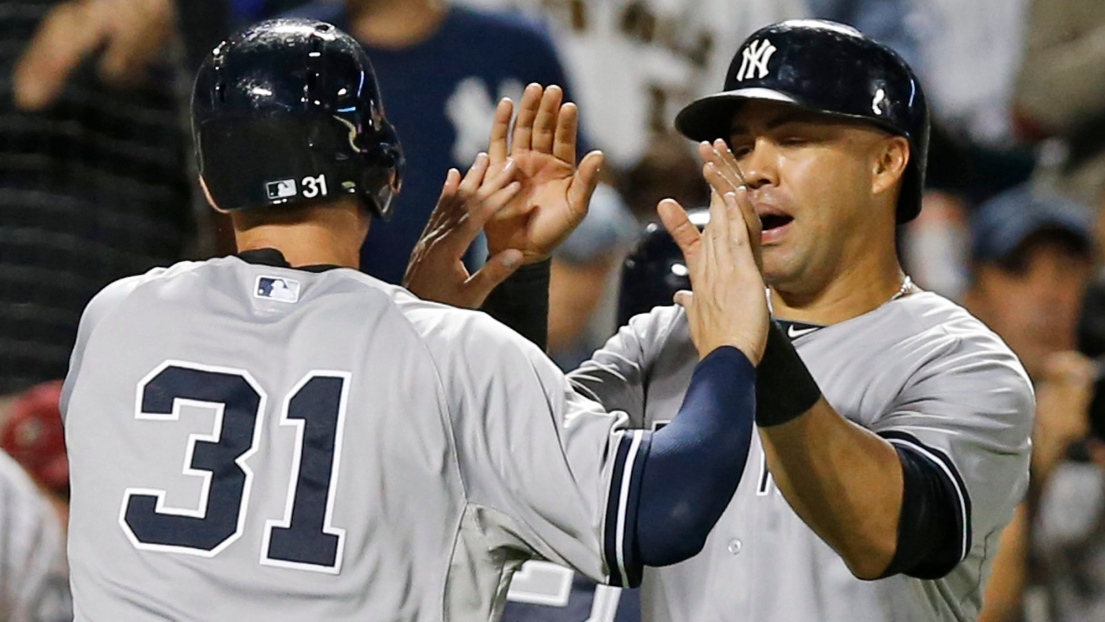 Greg Bird et Carlos Beltran.